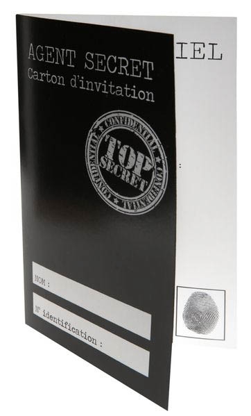 Agent 007 - 10 ID Einladungskarten Agent 007 - 10 ID Einladungskarten