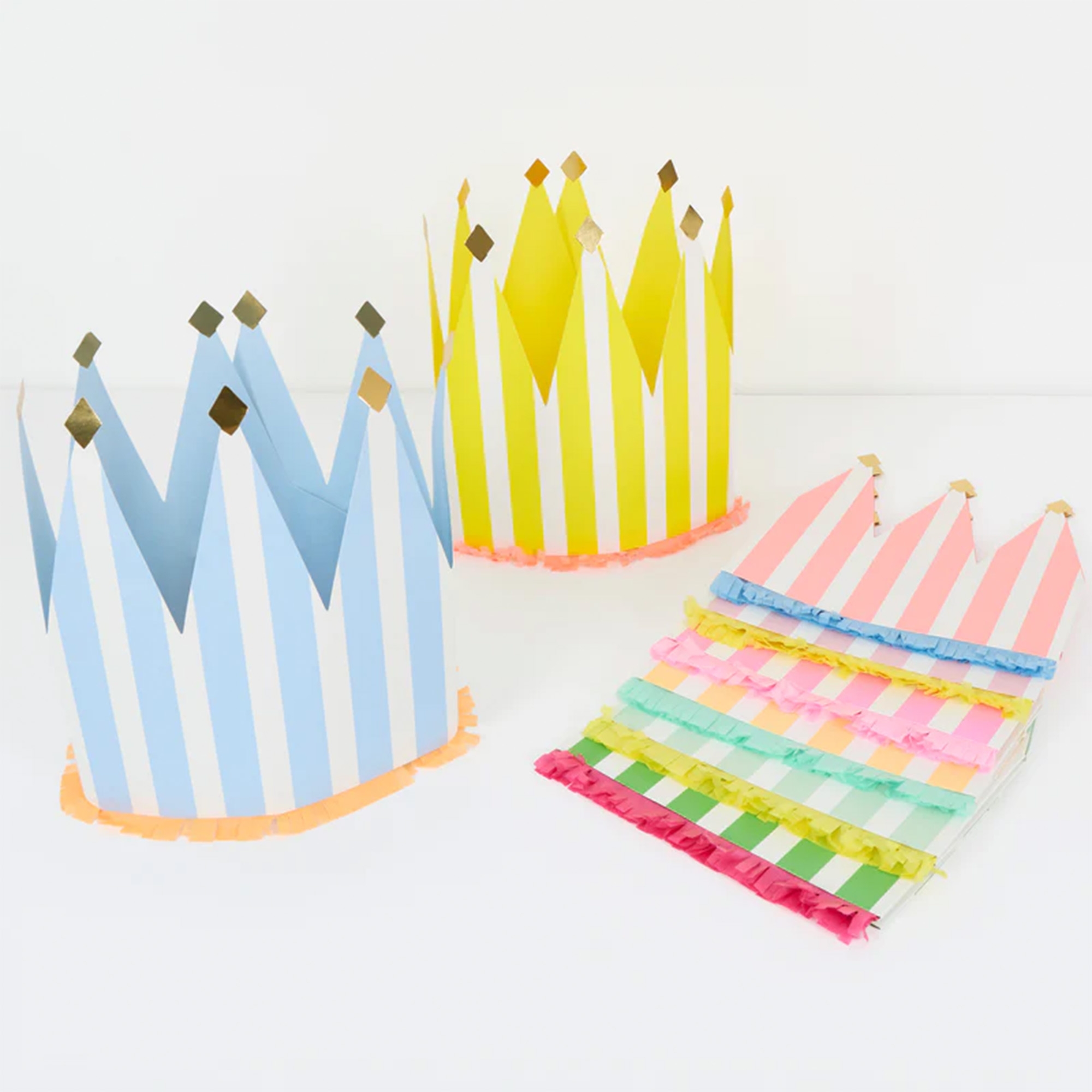 Geburtstagskrone, Papierkrone, Cake Topper, Konfettifarben, Strapazierfähige Dekoration