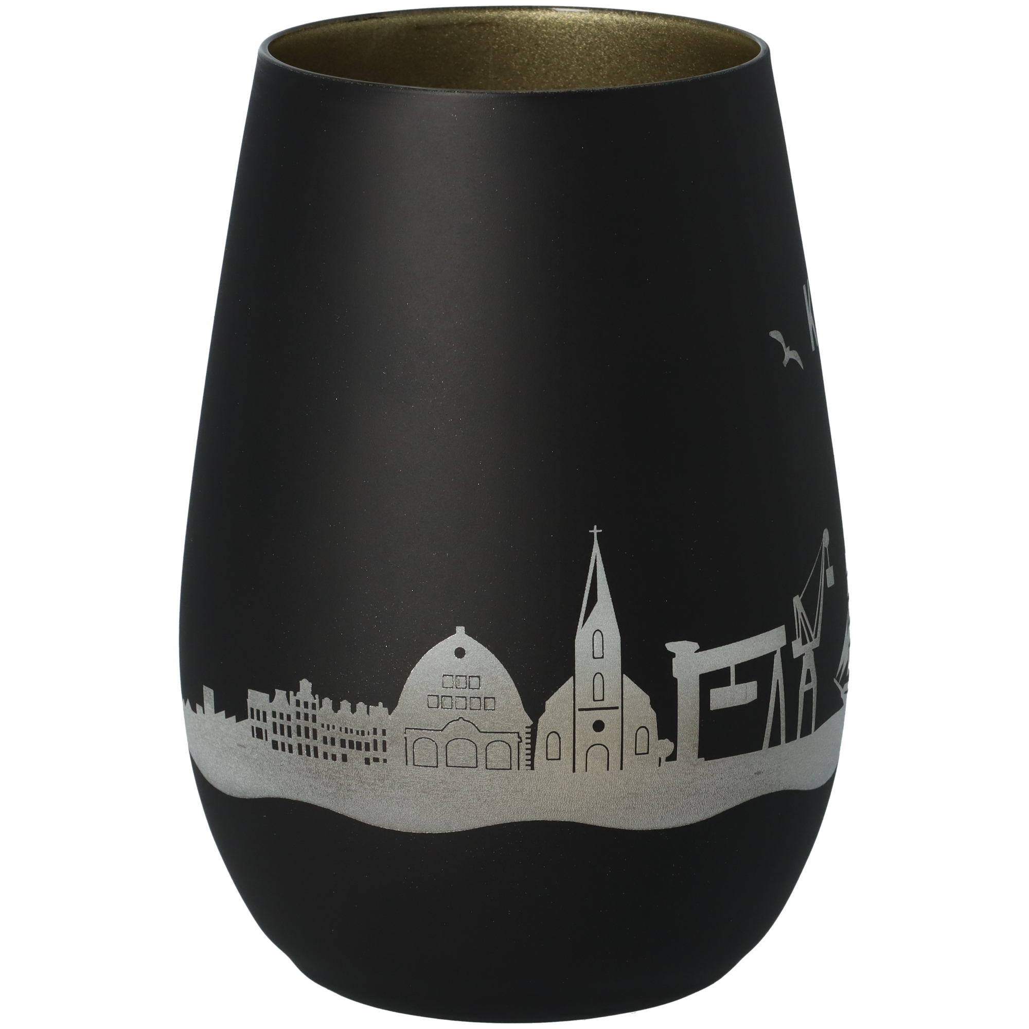 Windlicht Skyline Kiel Schwarz/Gold Windlicht Skyline Kiel Schwarz/Gold