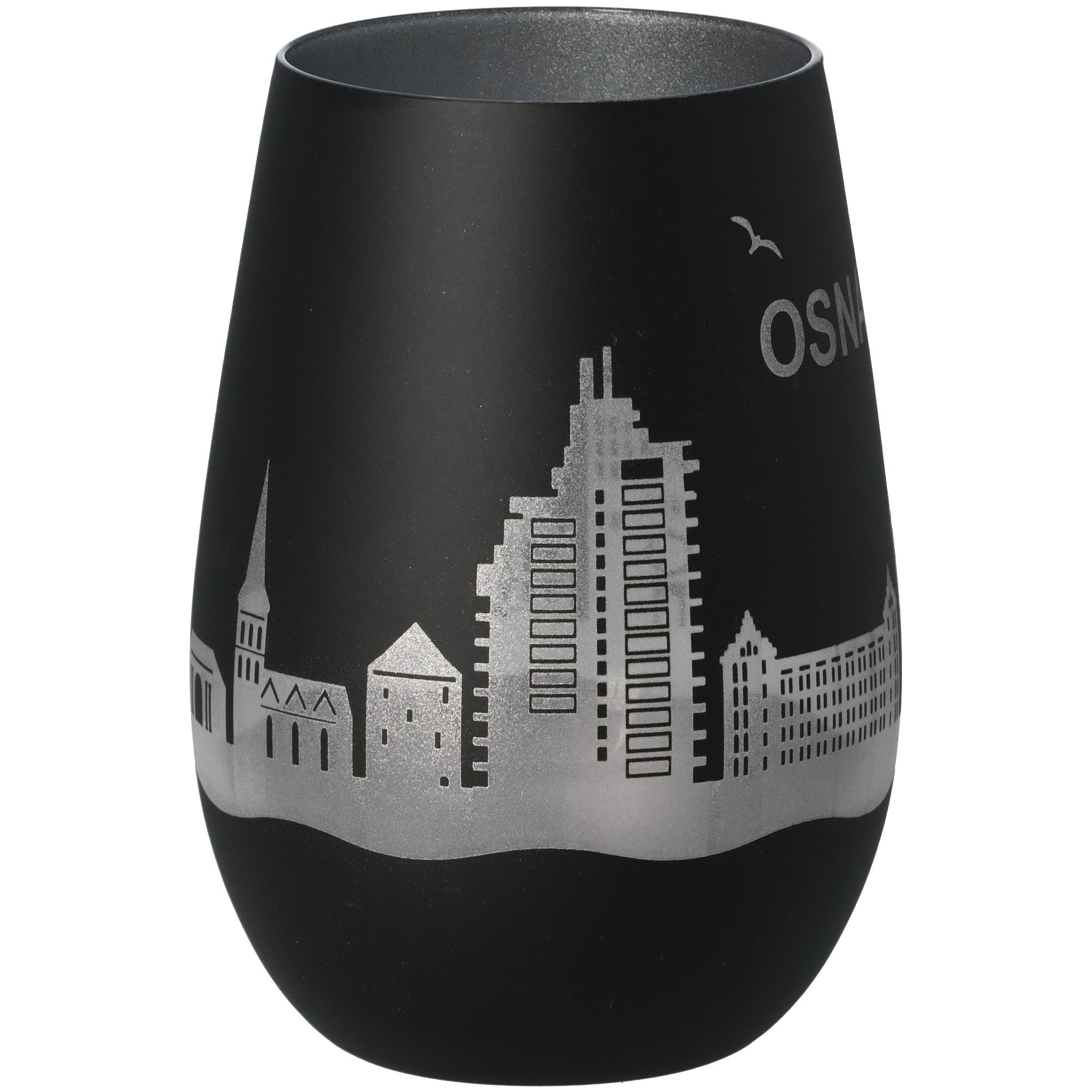 Windlicht Skyline Osnabrück Schwarz/Silber Windlicht Skyline Osnabrück Schwarz/Silber