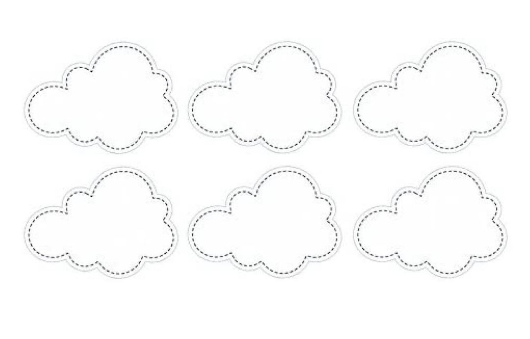 Little Plane - 6 Aufkleber "Wolken" Little Plane - 6 Aufkleber "Wolken"