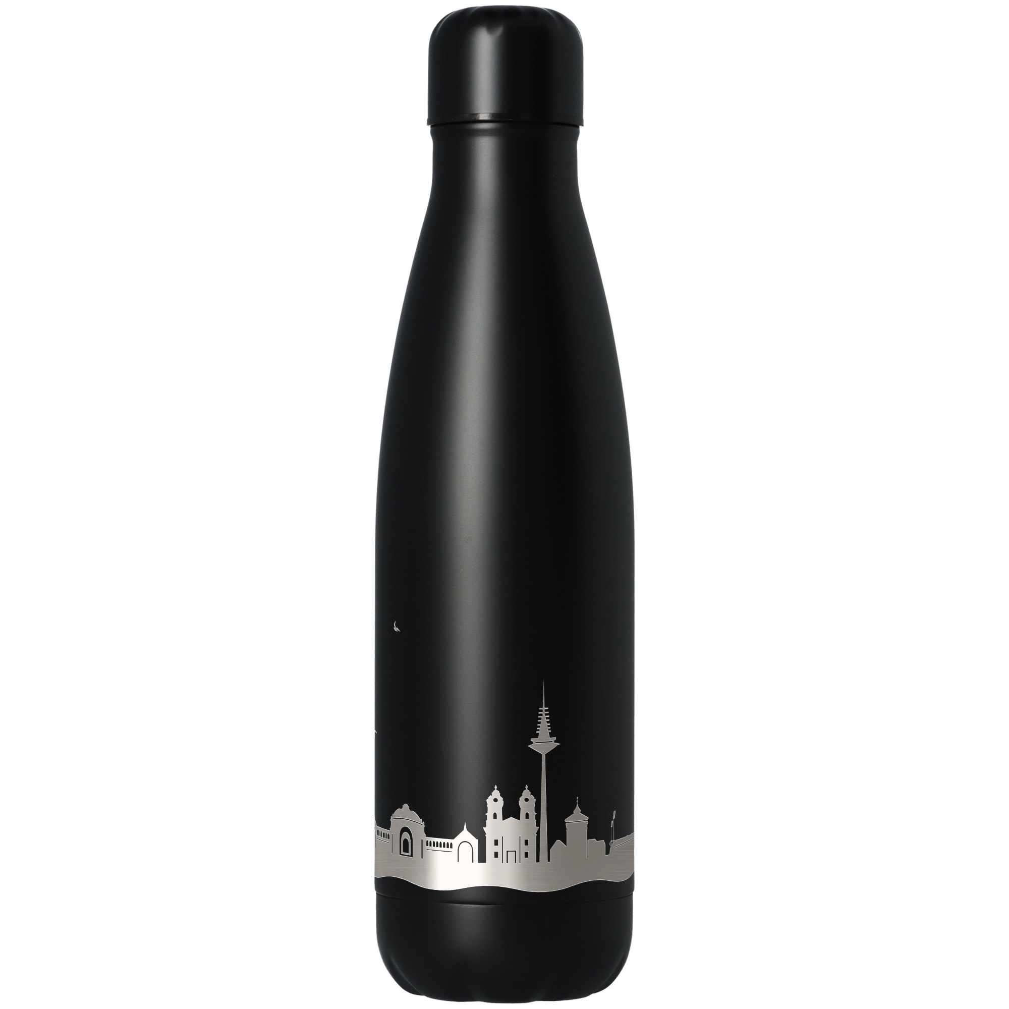 d9a2371f2ac2c5bc951cbd01e7377331744824c3 Trinkflasche Skyline Nürnberg Schwarz 500ml
