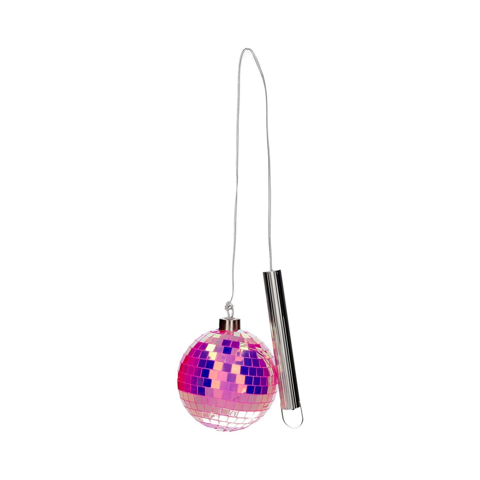 Disco LED-Kugel "Neon Pink" 10 cm Lampe