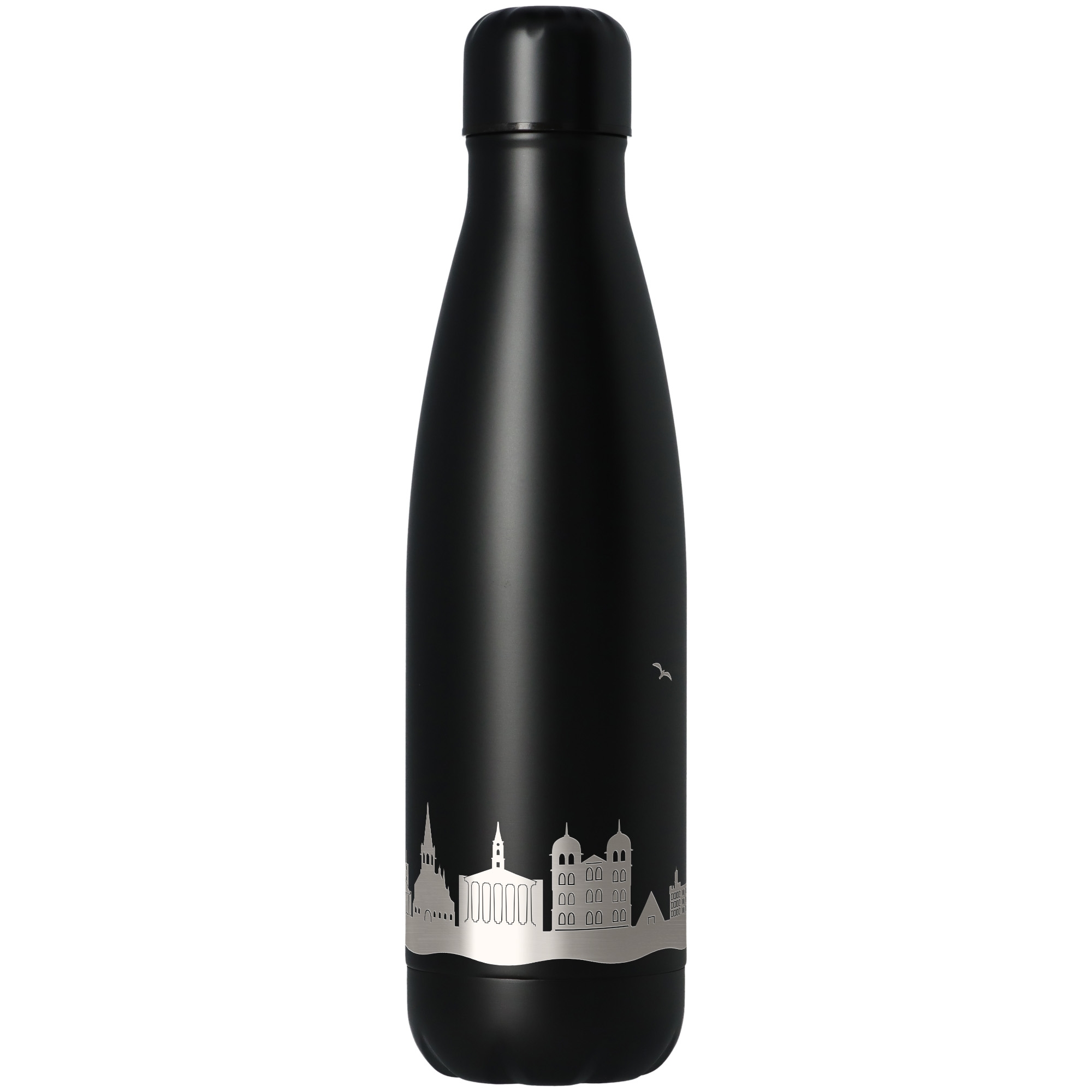 1d0e355980be873d443b1151c6db49e4410da2f7 Trinkflasche Skyline Karlsruhe Schwarz 500ml
