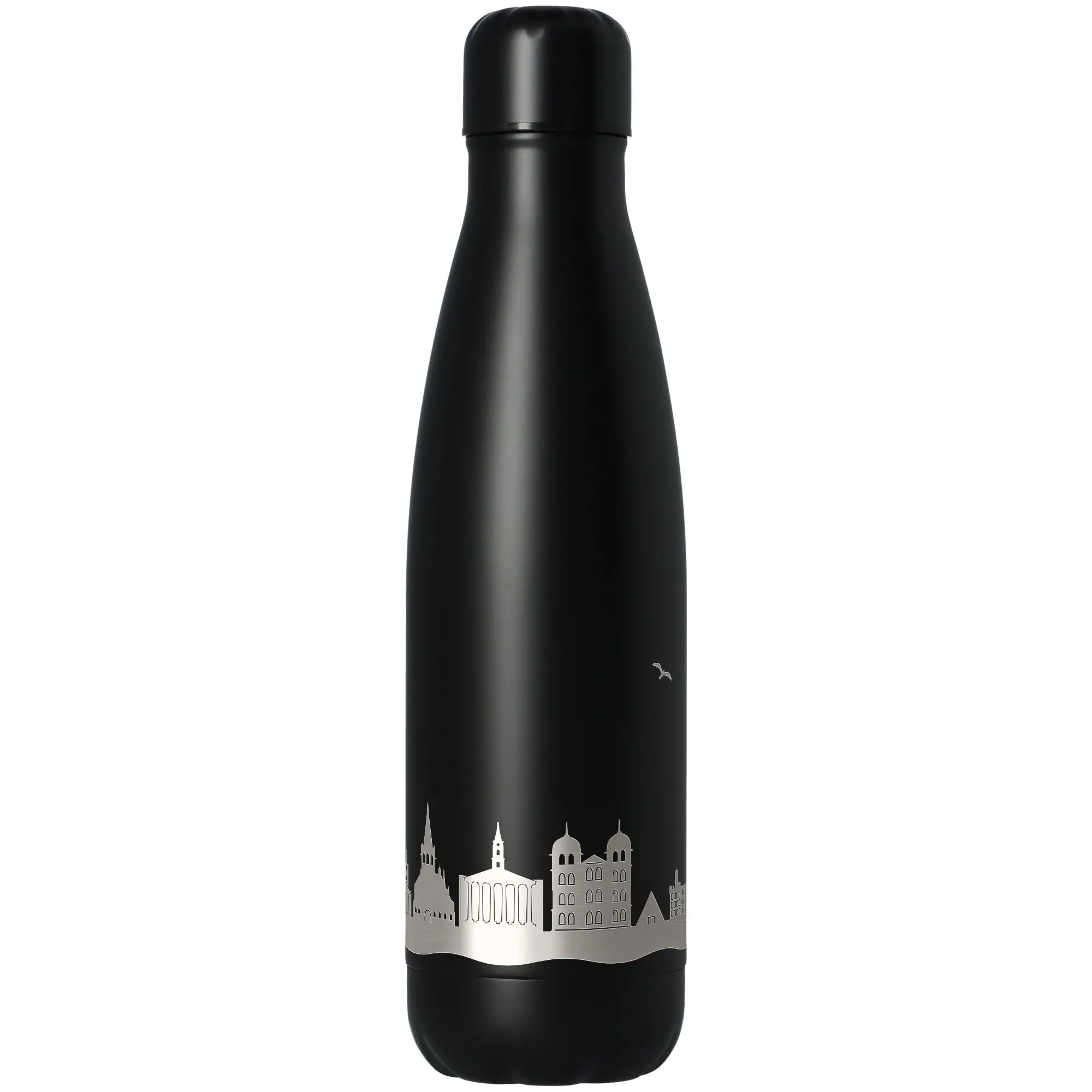 Trinkflasche Skyline Karlsruhe Schwarz 500ml