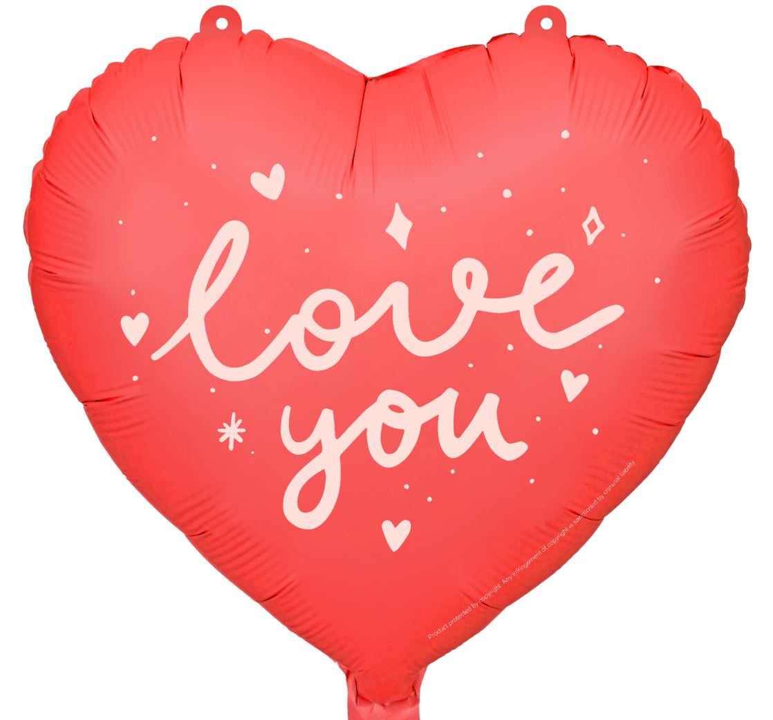 Folienballon Herz "I love you" 43cm Folienballon Herz "I love you" 43cm