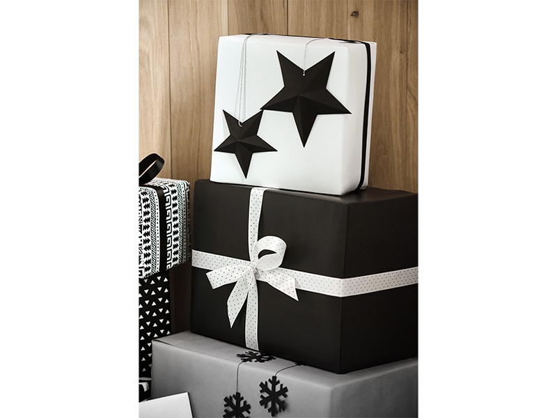 6 Sterne zum Aufhängen Schwarz 6 Sterne zum Aufhängen Schwarz