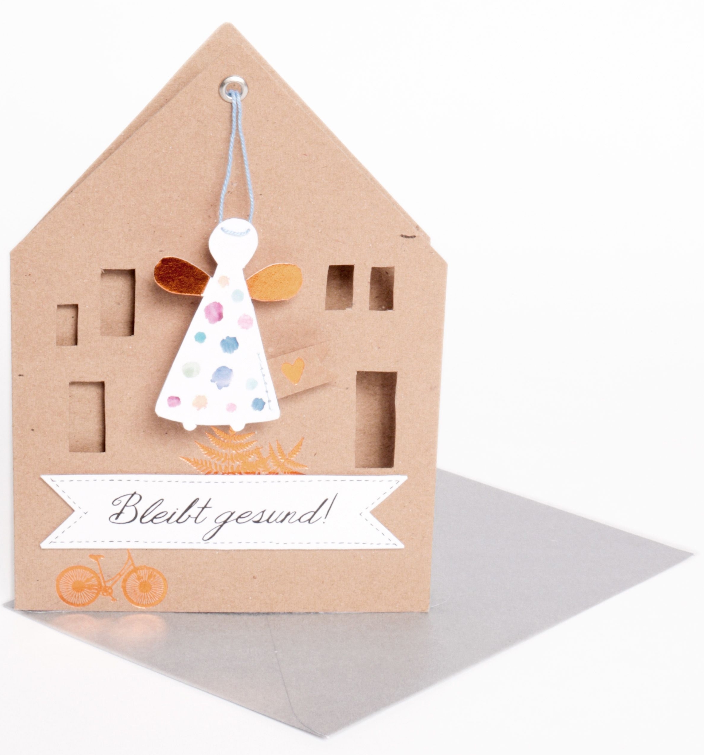 Hausengel Karte "Bleibt gesund!" Hausengel Karte "Bleibt gesund!"
