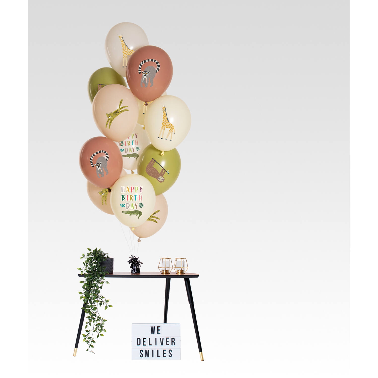 12 Latexballons im Set "Zoo Party" Ø 33cm