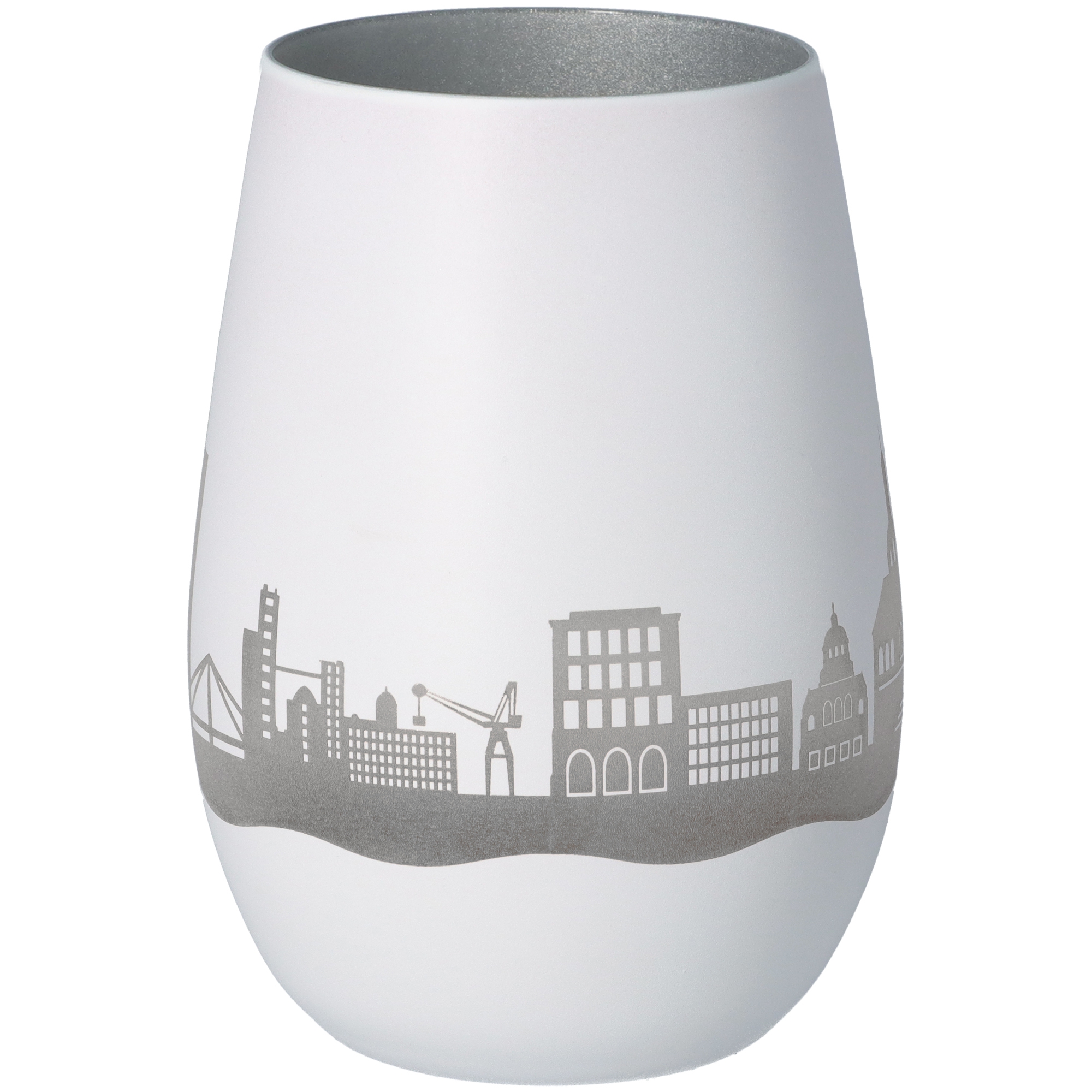 Windlicht Skyline Mannheim Weiß/Silber Windlicht Skyline Mannheim Weiß/Silber