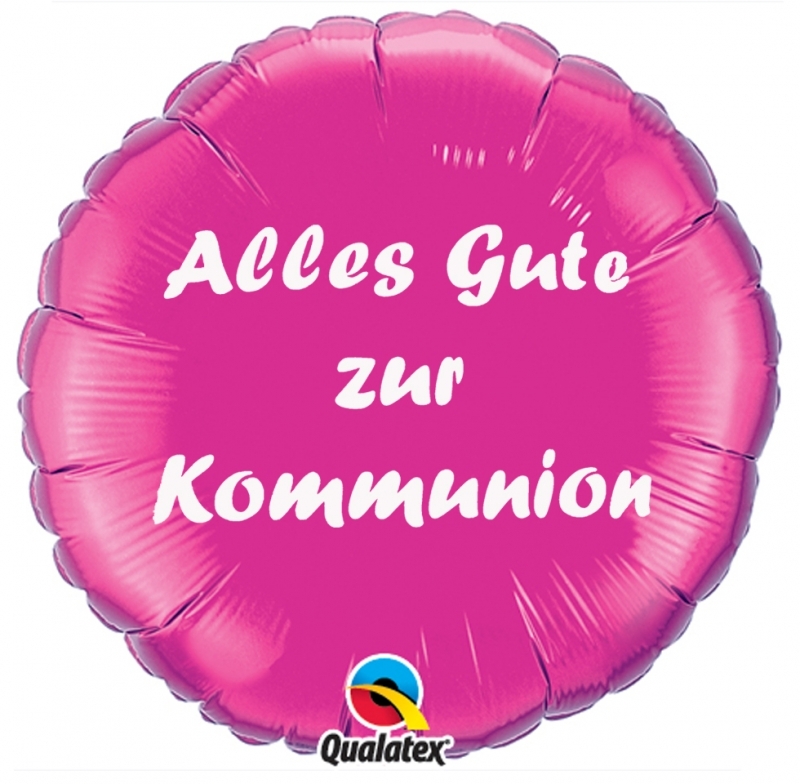 Folienballon Alles Gute zur Kommunion Pink 45cm Folienballon Alles Gute zur Kommunion Pink 45cm