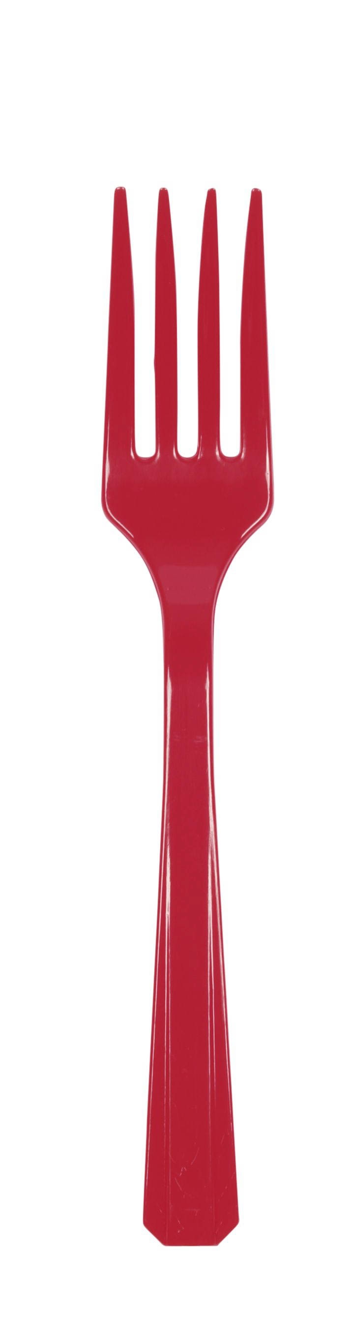 Apfel Rot - 10 Plastikgabeln Apfel Rot - 10 Plastikgabeln