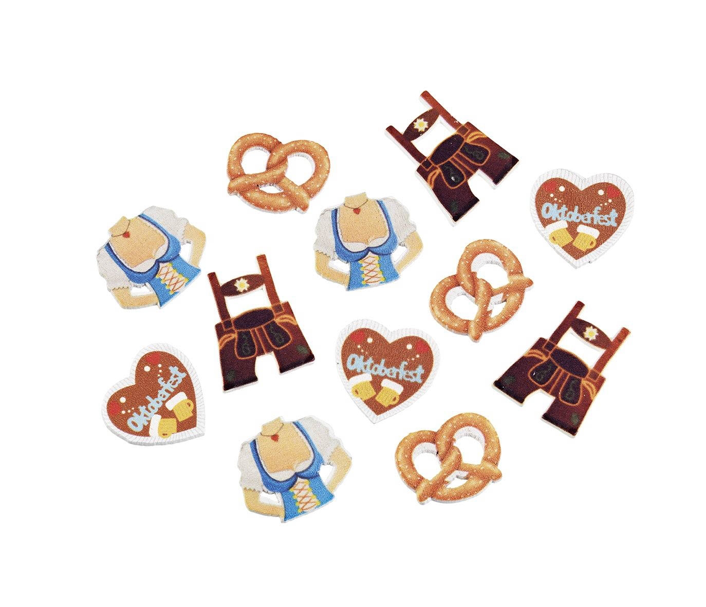 Oktoberfest - Holz-Deko-Konfetti, 12 Teile Oktoberfest - Holz-Deko-Konfetti, 12 Teile