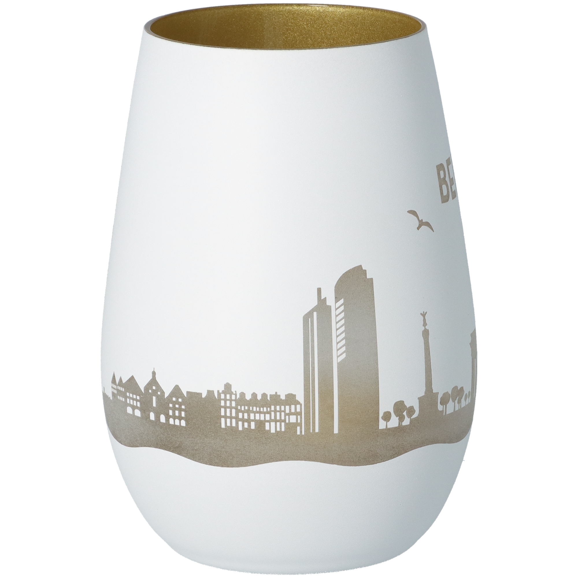 Windlicht Skyline Berlin Weiß/Gold Windlicht Skyline Berlin Weiß/Gold