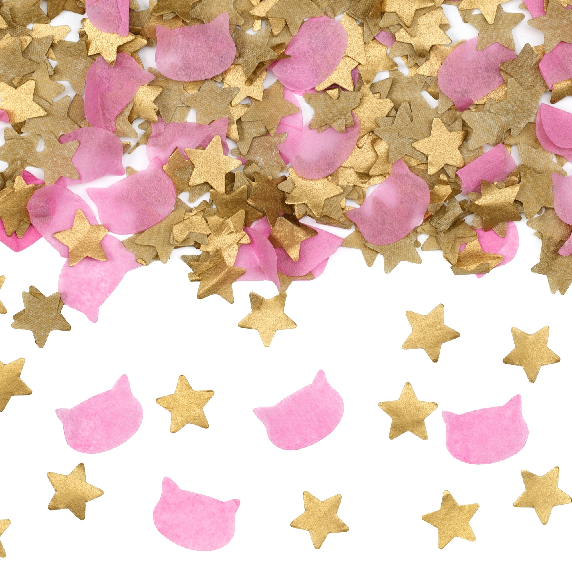 Konfetti Kanone mit pinken Katzen, 20 cm Konfetti Kanone mit pinken Katzen, 20 cm