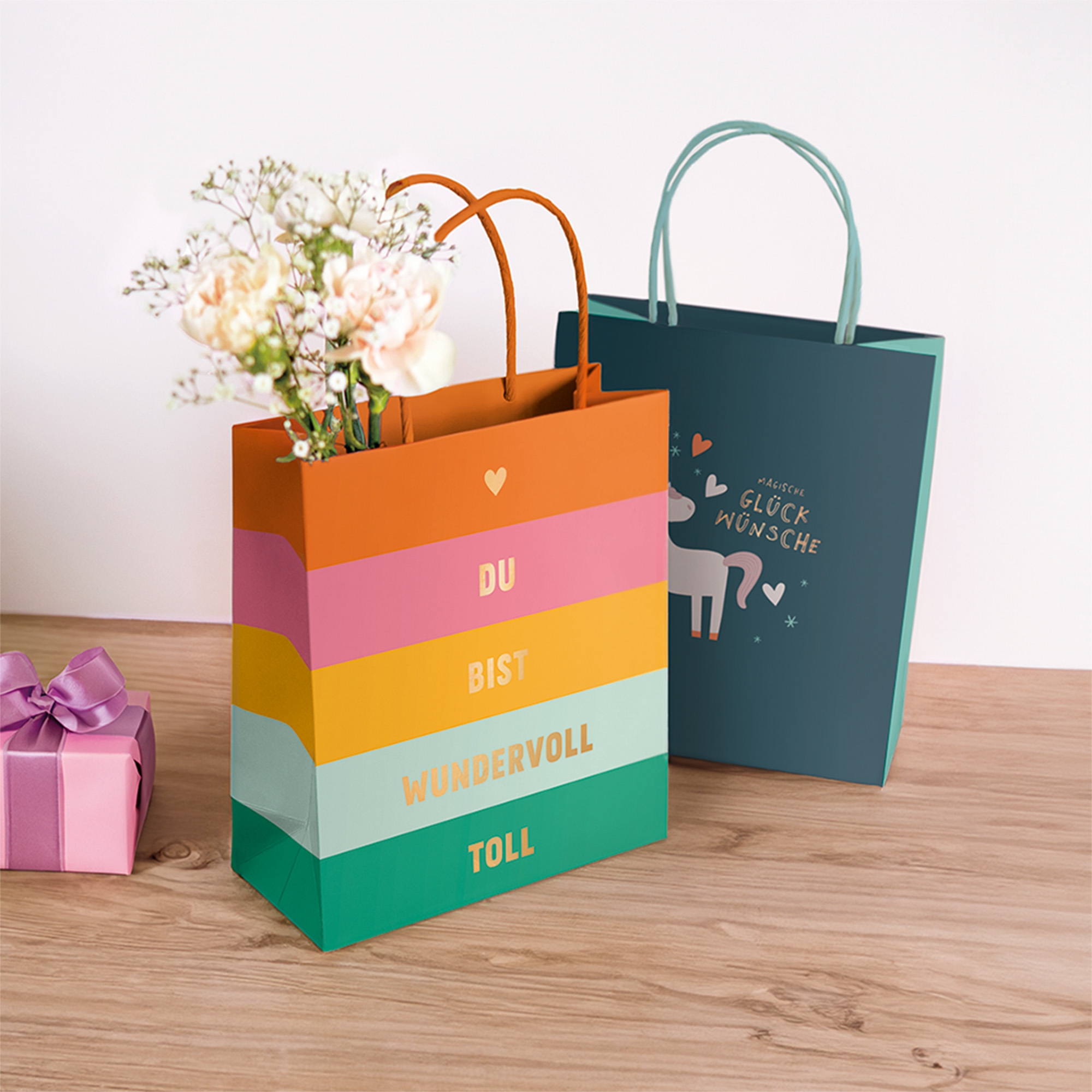 Geschenktüte "Du bist wundervoll toll", groß Geschenktüte "Du bist wundervoll toll", groß