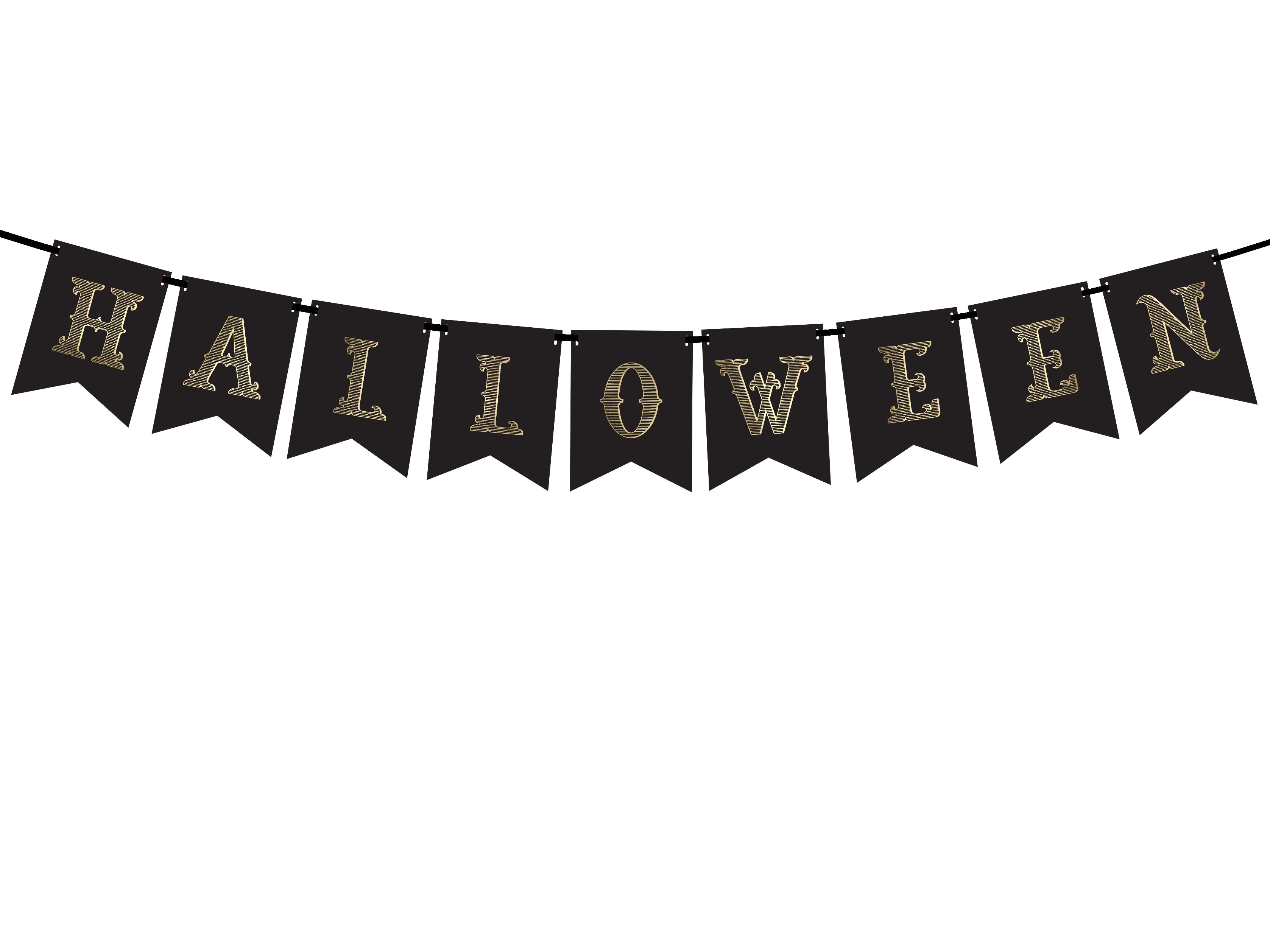 Girlande "Halloween", Schwarz