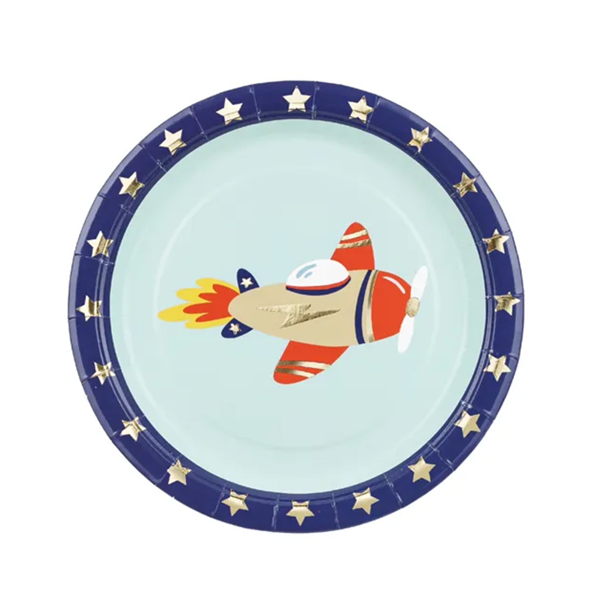 6 Pappteller "Flugzeug" 18 cm 6 Pappteller "Flugzeug" 18 cm