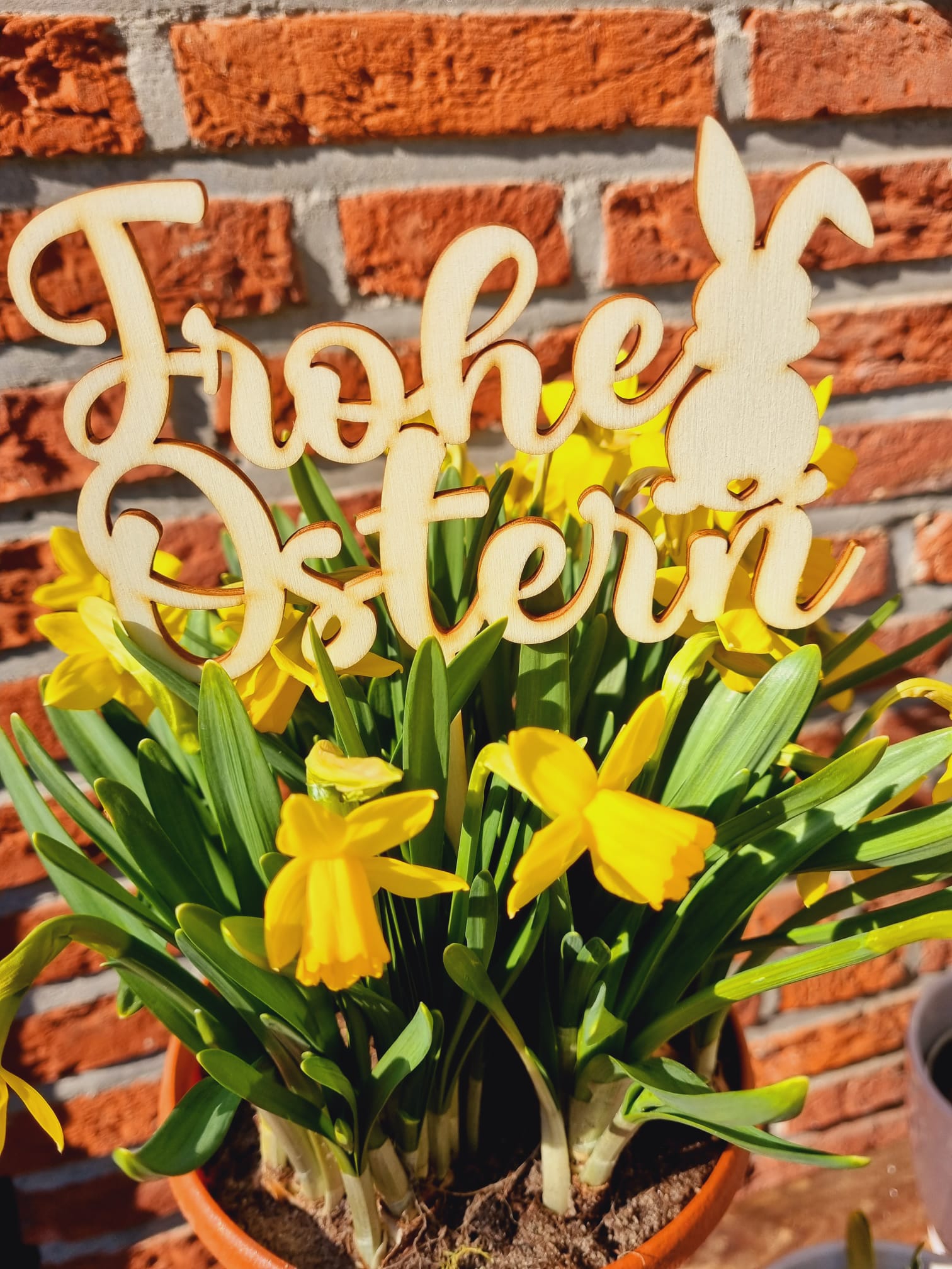 Cake Topper "Frohe Ostern" 18,5 cm x 14 cm Cake Topper "Frohe Ostern" 18,5 cm x 14 cm