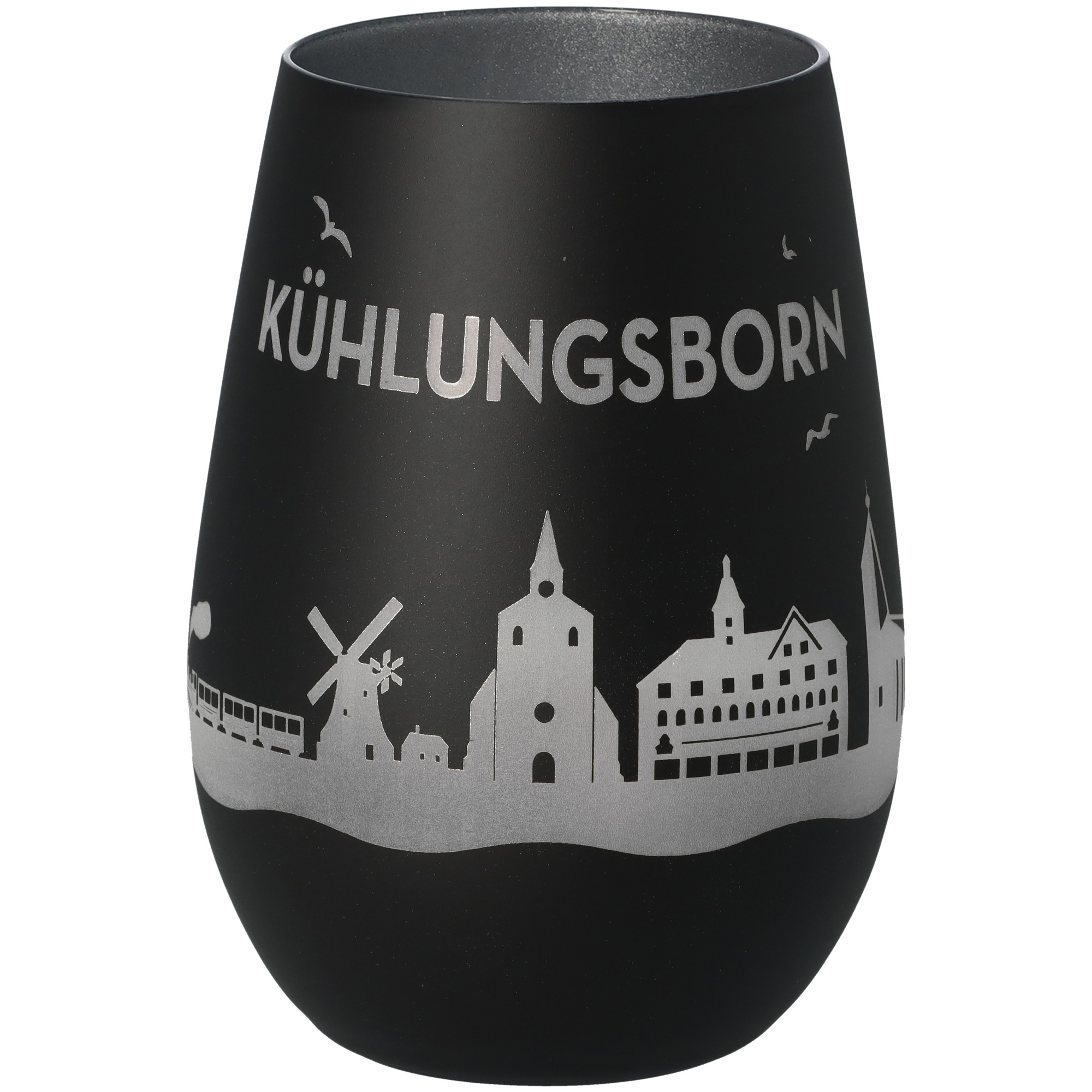 Windlicht Skyline Kühlungsborn Schwarz/Silber Windlicht Skyline Kühlungsborn Schwarz/Silber