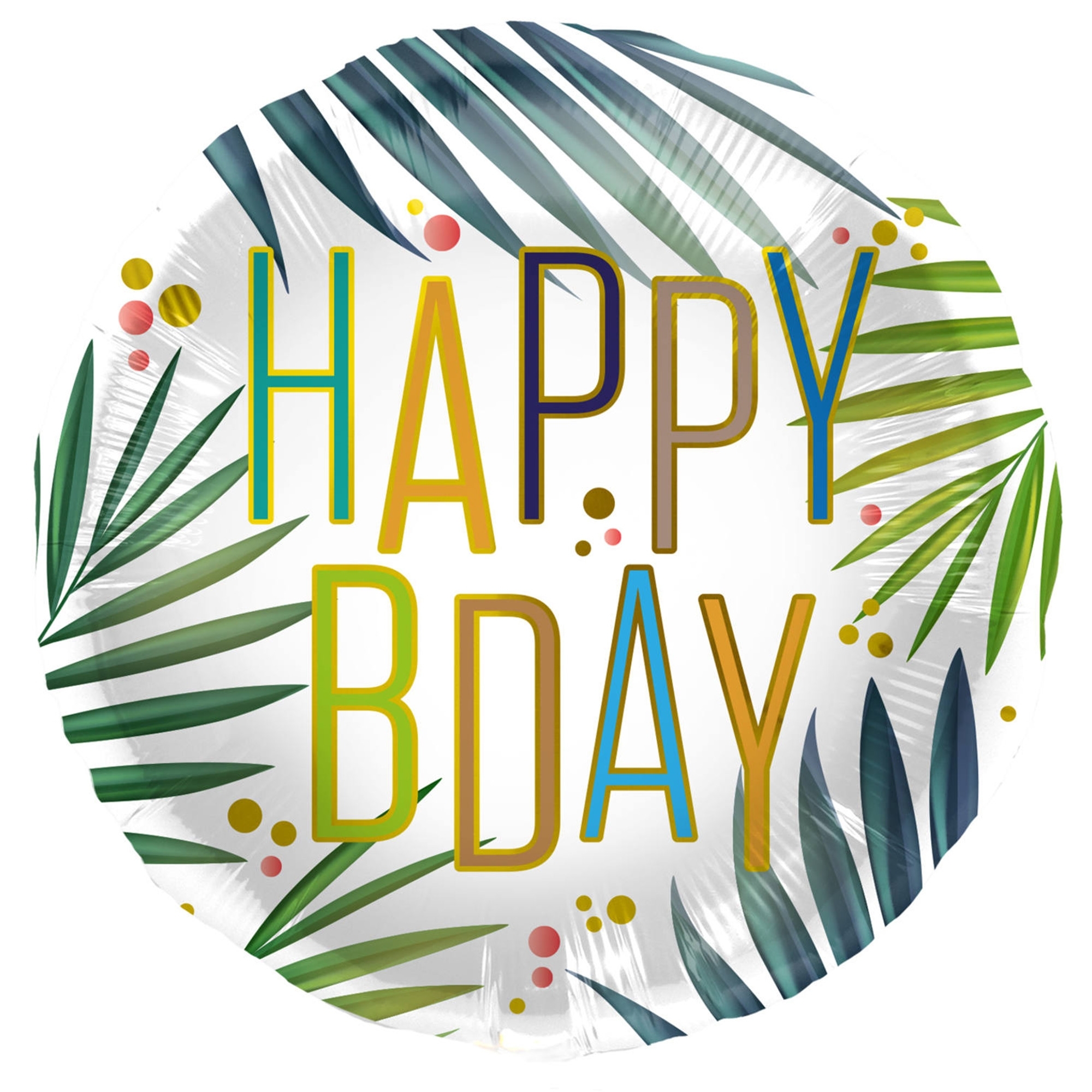 Folienballon "Birthday Palmen" 45cm Folienballon "Birthday Palmen" 45cm