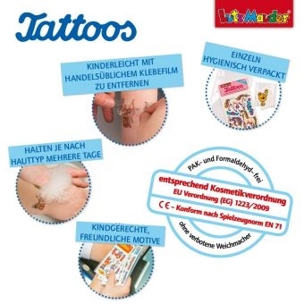 Weltraum - 24 Mini-Tattoos "Rakete & Planeten"