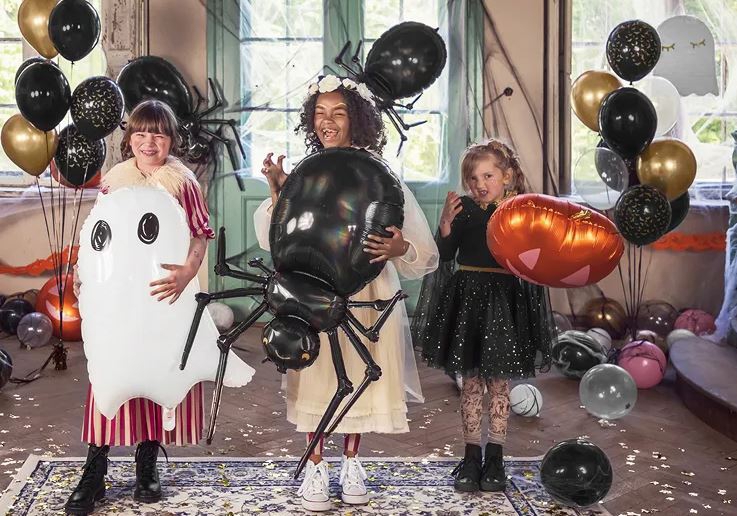 Folienballon "Schimmernde Spinne", ca. 100 cm Folienballon "Schimmernde Spinne", ca. 100 cm