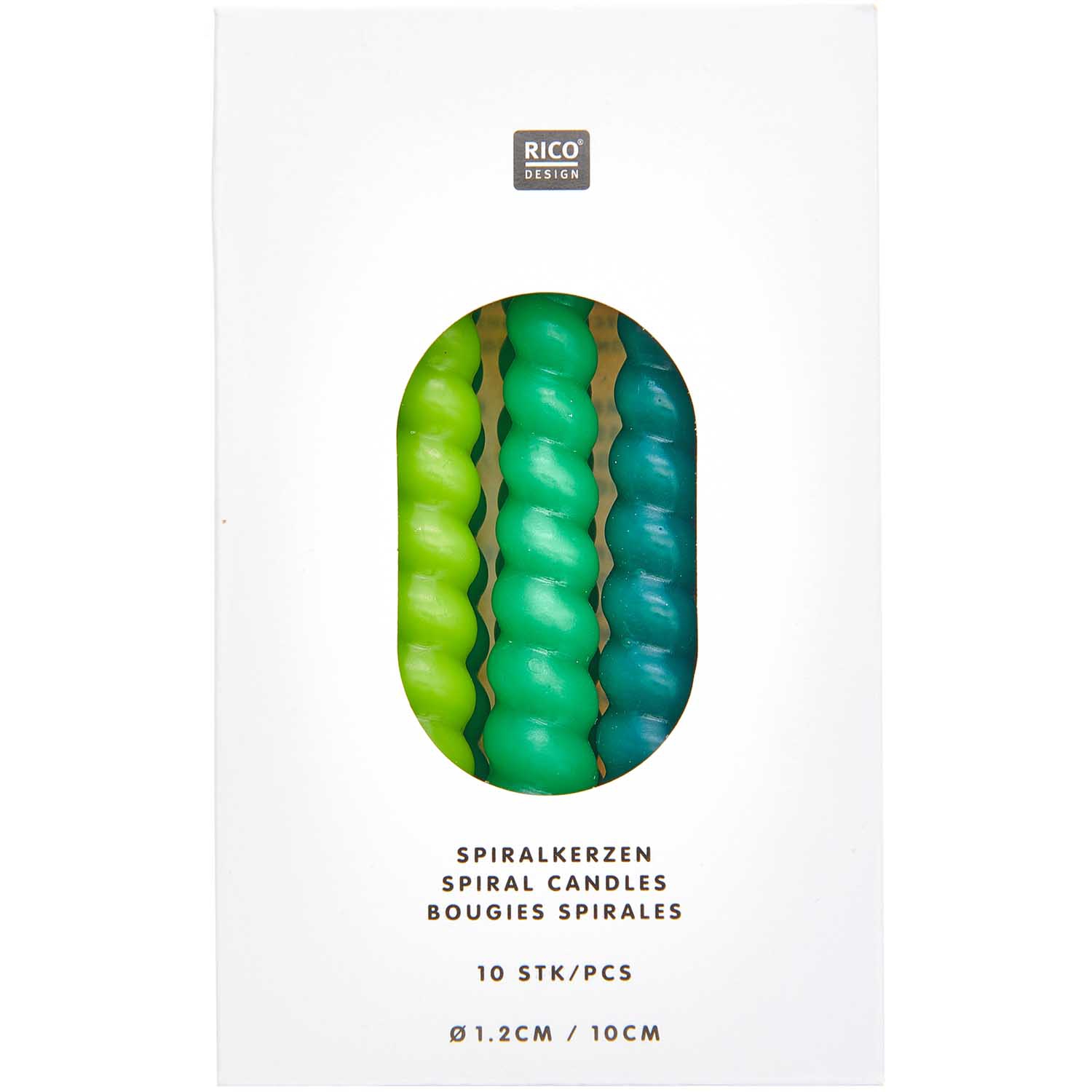 10 Spiralkerzen für den Kuchen - Grün Mix je Ø 1,2cm 10 Spiralkerzen für den Kuchen - Grün Mix je Ø 1,2cm