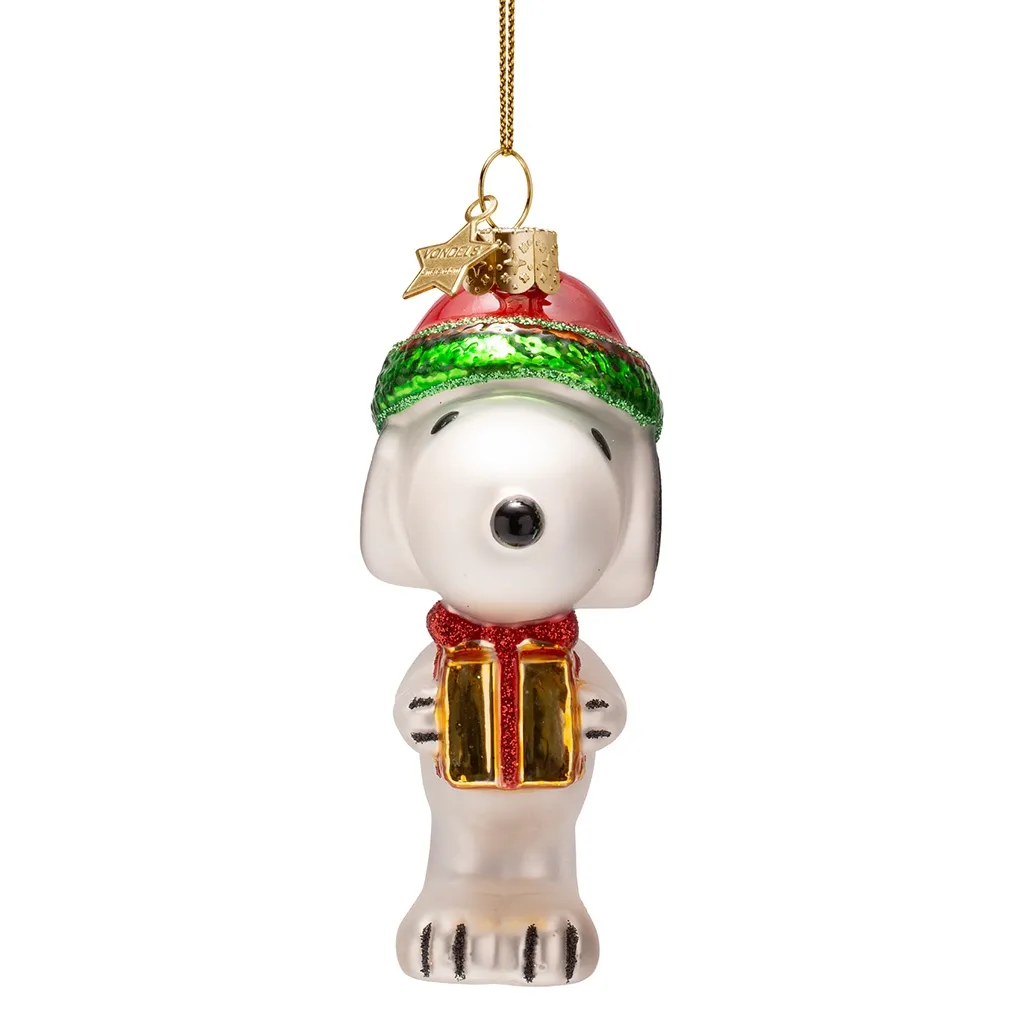 Vondels Weihnachtskugel "Snoopy mit Geschenk"