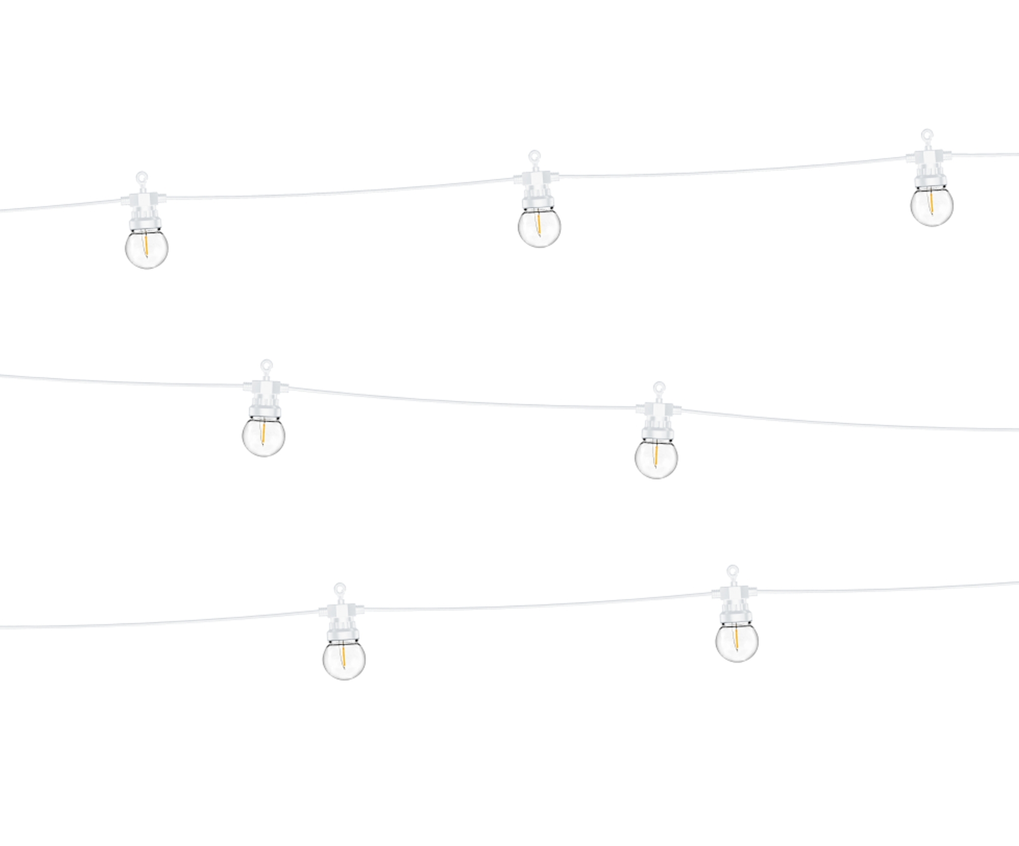 Vintage Lichterkette in WeiĂ - Indoor/Outdoor Vintage Lichterkette in WeiĂ - Indoor/Outdoor