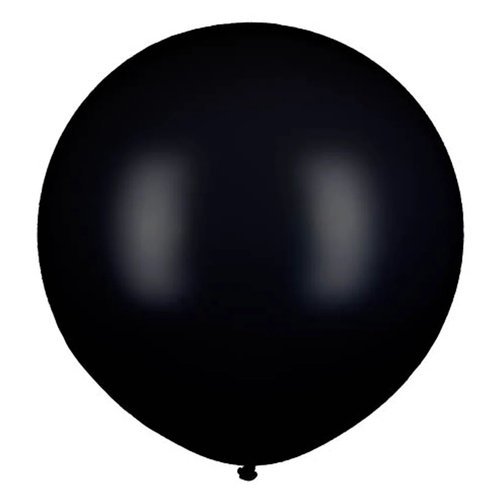 Schwarzer Ballon, Glatte Oberfläche, Rund, Luftballon, Dekorationsballon