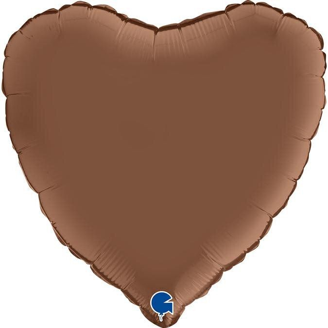 Folienballon Heart Satin Chocolate 18"/45cm