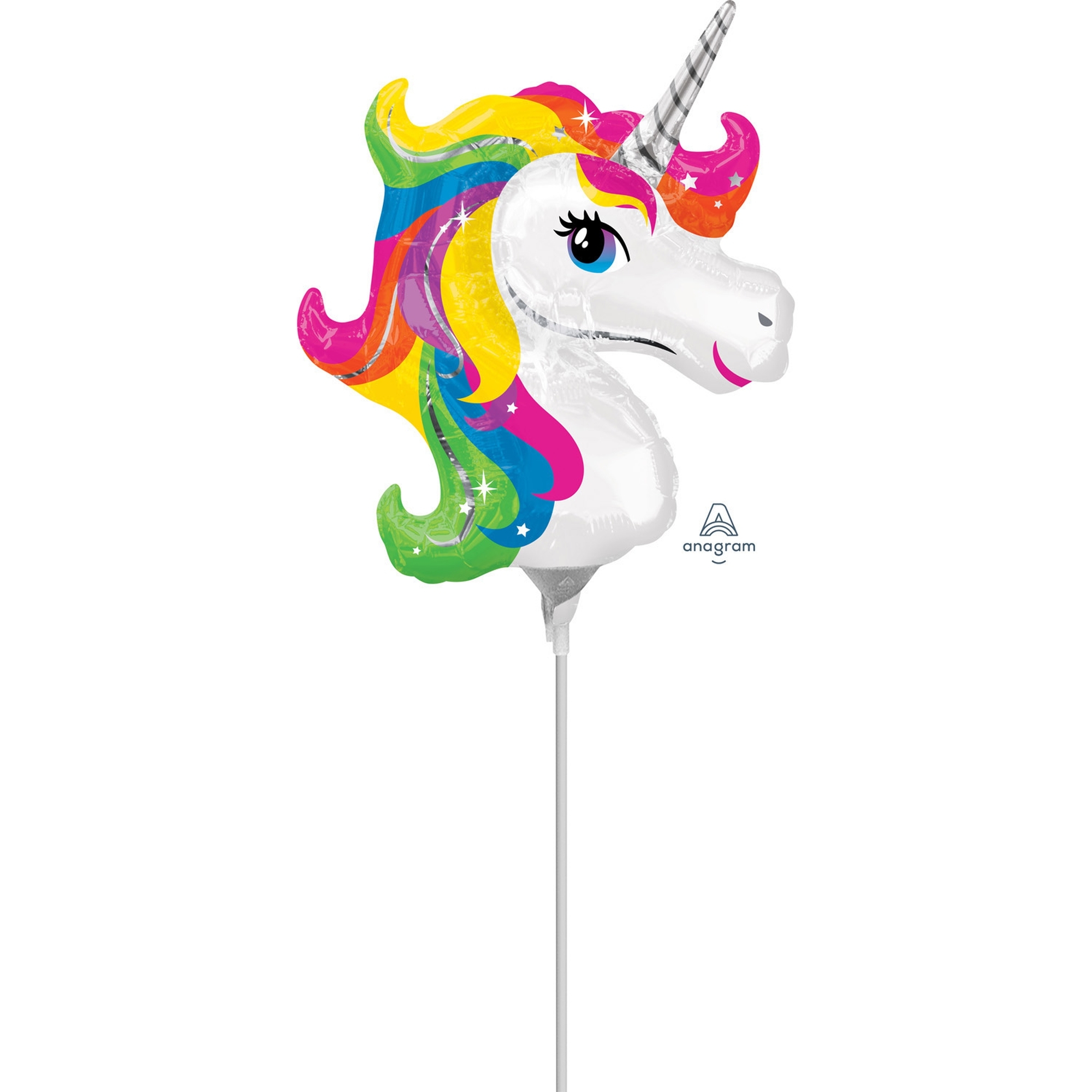 Folienballon Minishape "Einhorn" luftbefüllt
