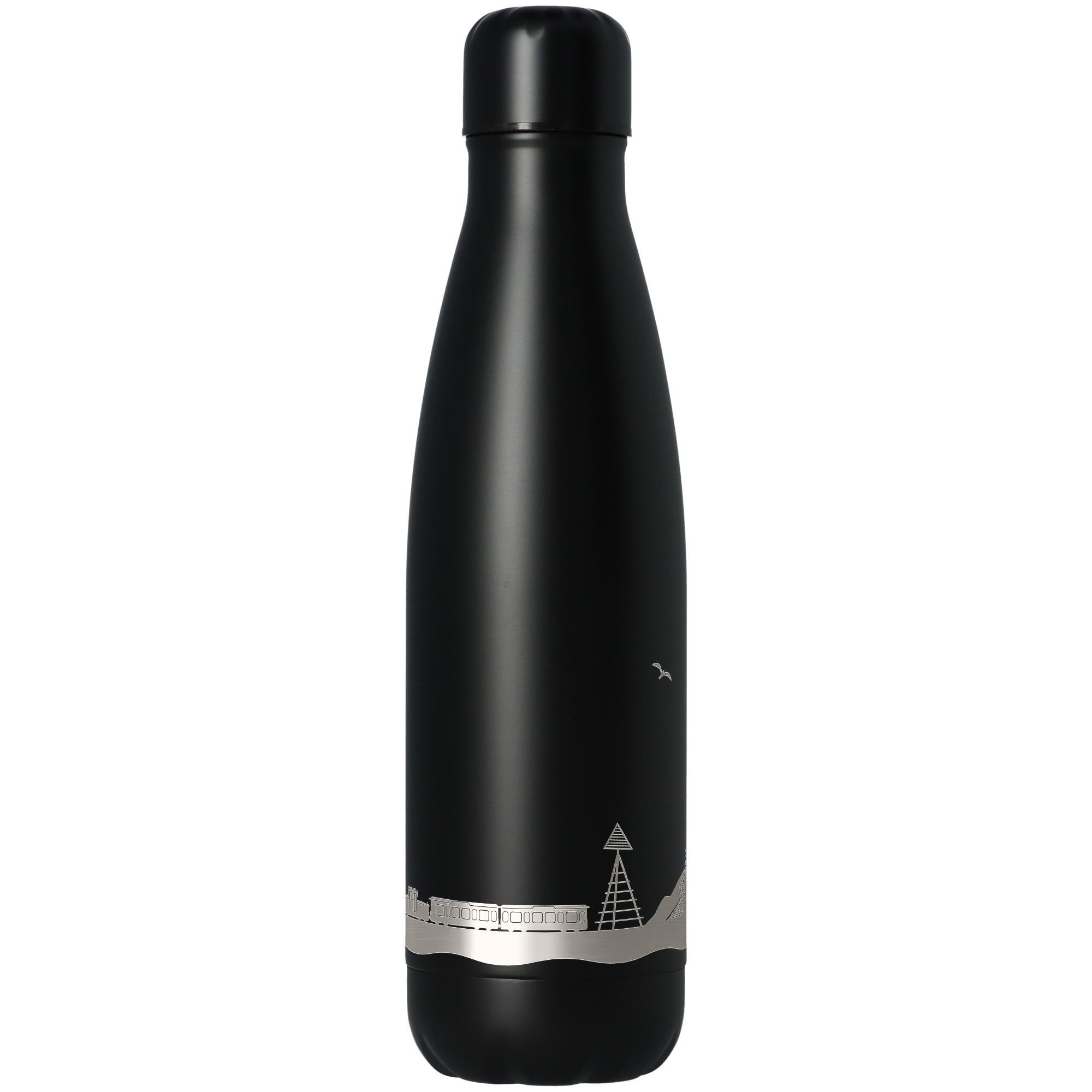 b0bb223e20d5e9580fd8b23f17a808209b608cef Trinkflasche Skyline Langeoog Schwarz 500ml