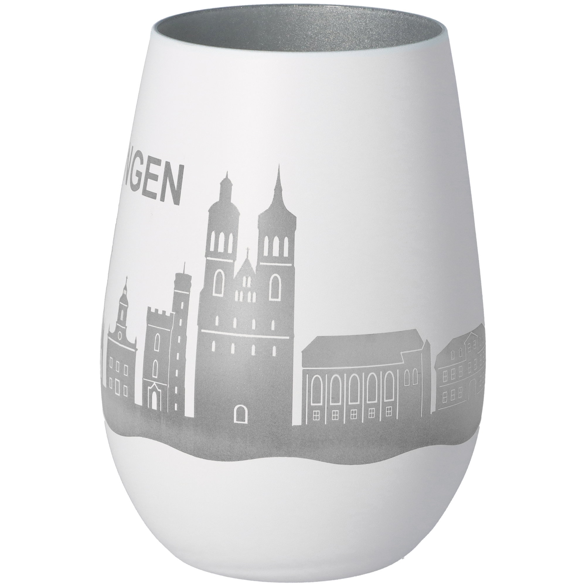 Windlicht Skyline Göttingen Weiß/Silber Windlicht Skyline Göttingen Weiß/Silber