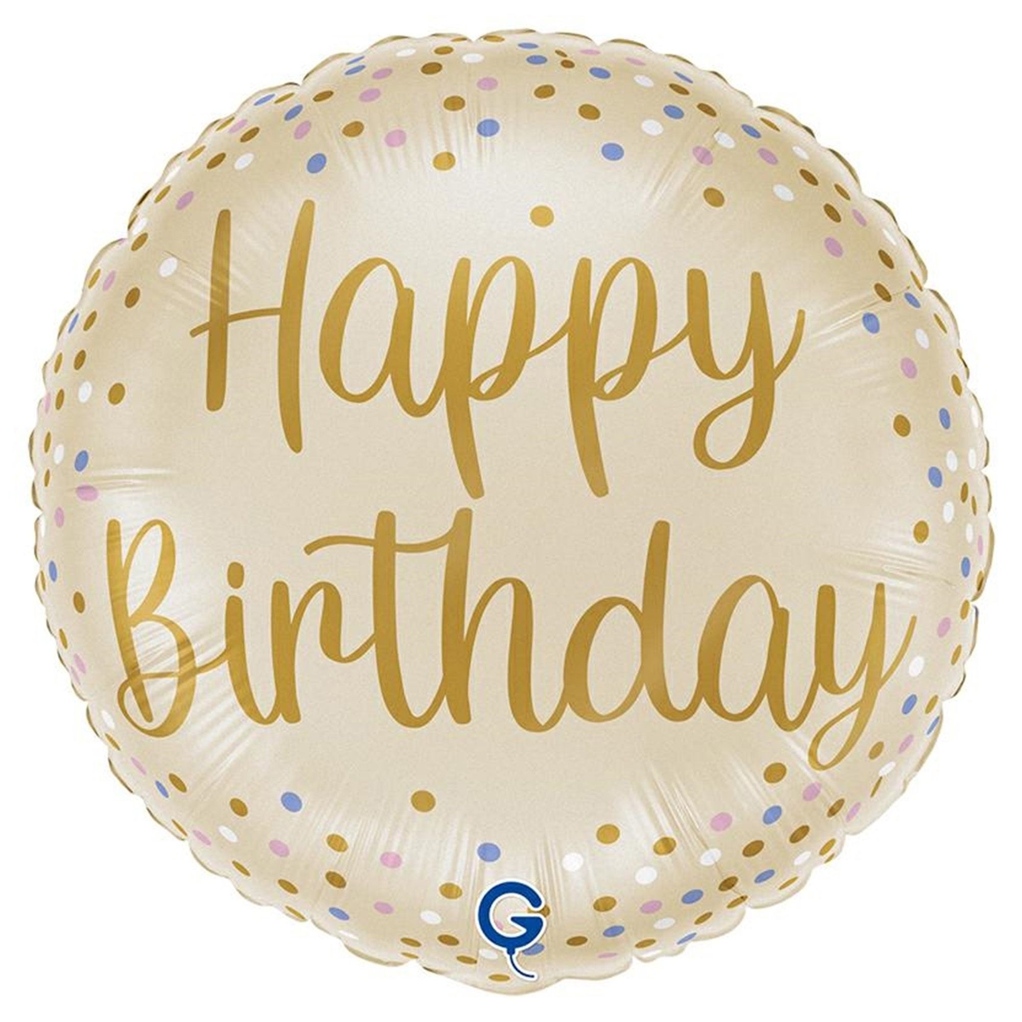 Ballon, Geburtstag, Gold, Konfetti, Rundballon