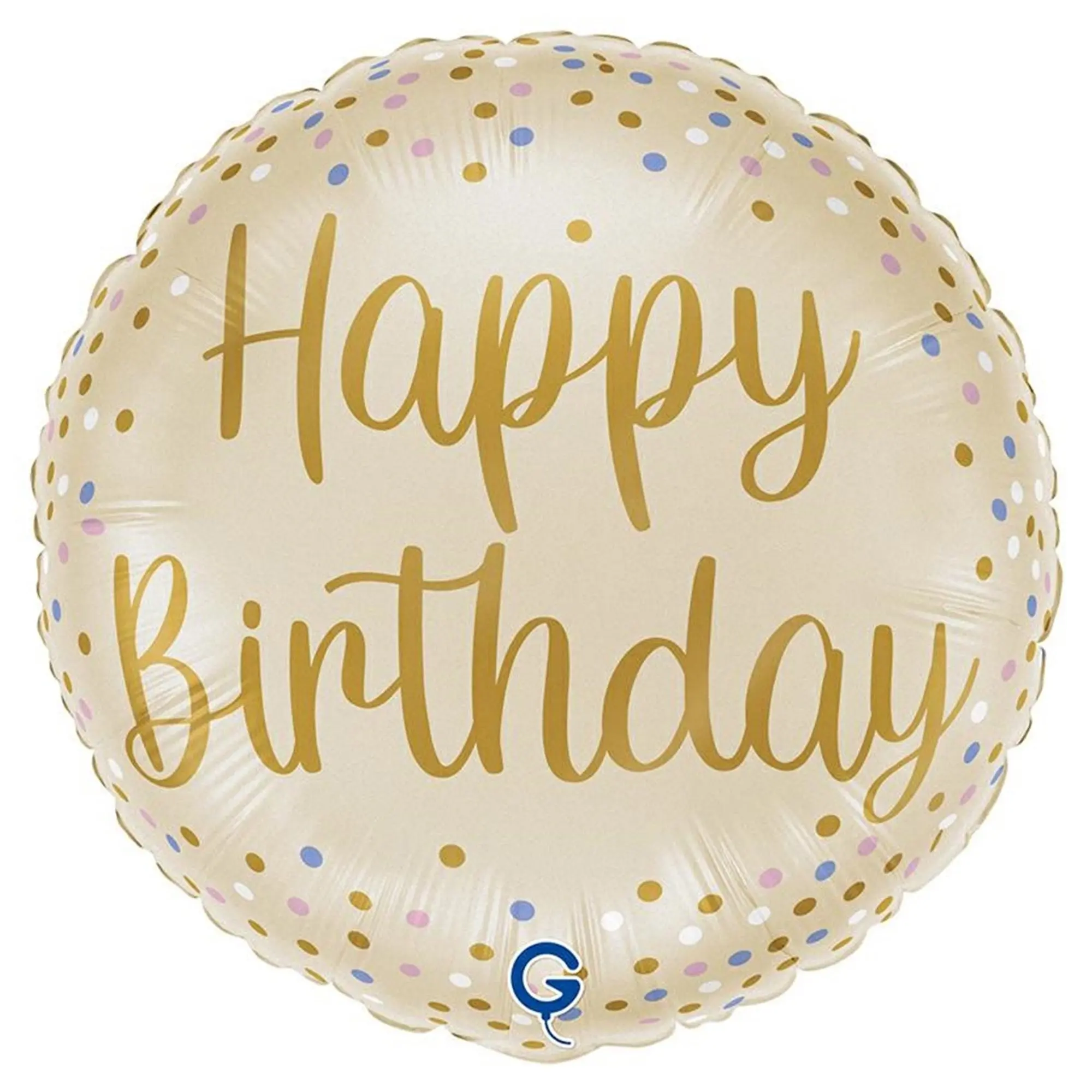 Ballon, Geburtstag, Gold, Konfetti, Rundballon
