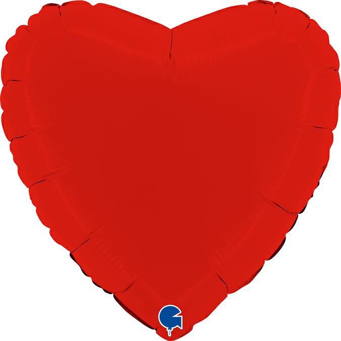 Folienballon Herz Matte Rot 45cm