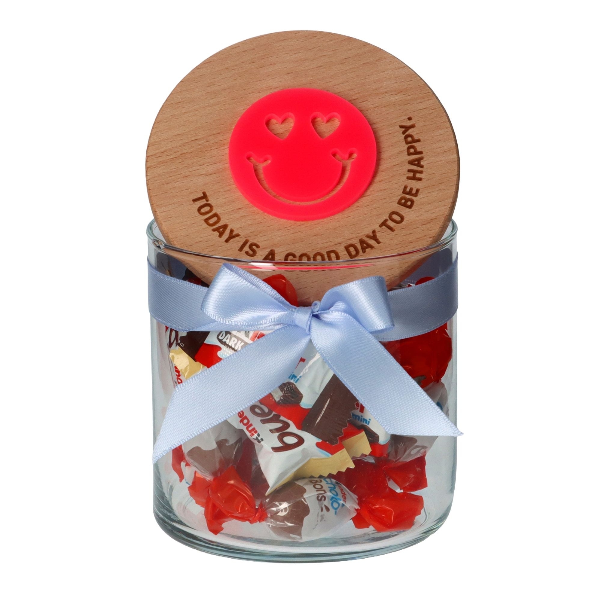 Geschenkglas "GOOD DAY" Neonpink Geschenkglas "GOOD DAY" Neonpink