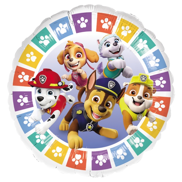 Folienballon "Paw Patrol", Bunt 43 cm Ø Folienballon "Paw Patrol", Bunt 43 cm Ø