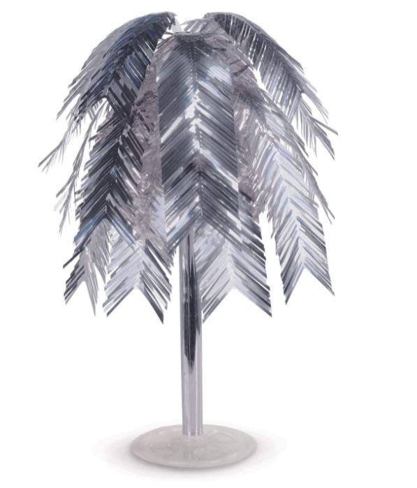 Tischdekoration "Palme", Metallic Silber Tischdekoration "Palme", Metallic Silber