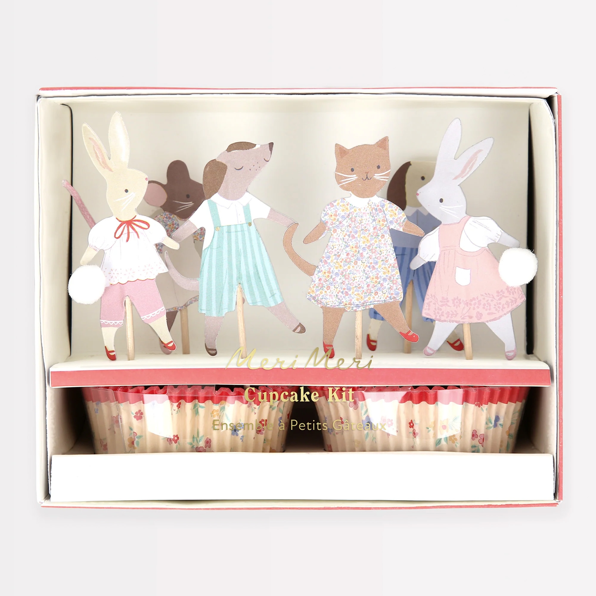 Meri Meri - Cupcake Set "Animal Friends" 48 Teilig Leute, Person, Törtchen, Nachtisch, Essen