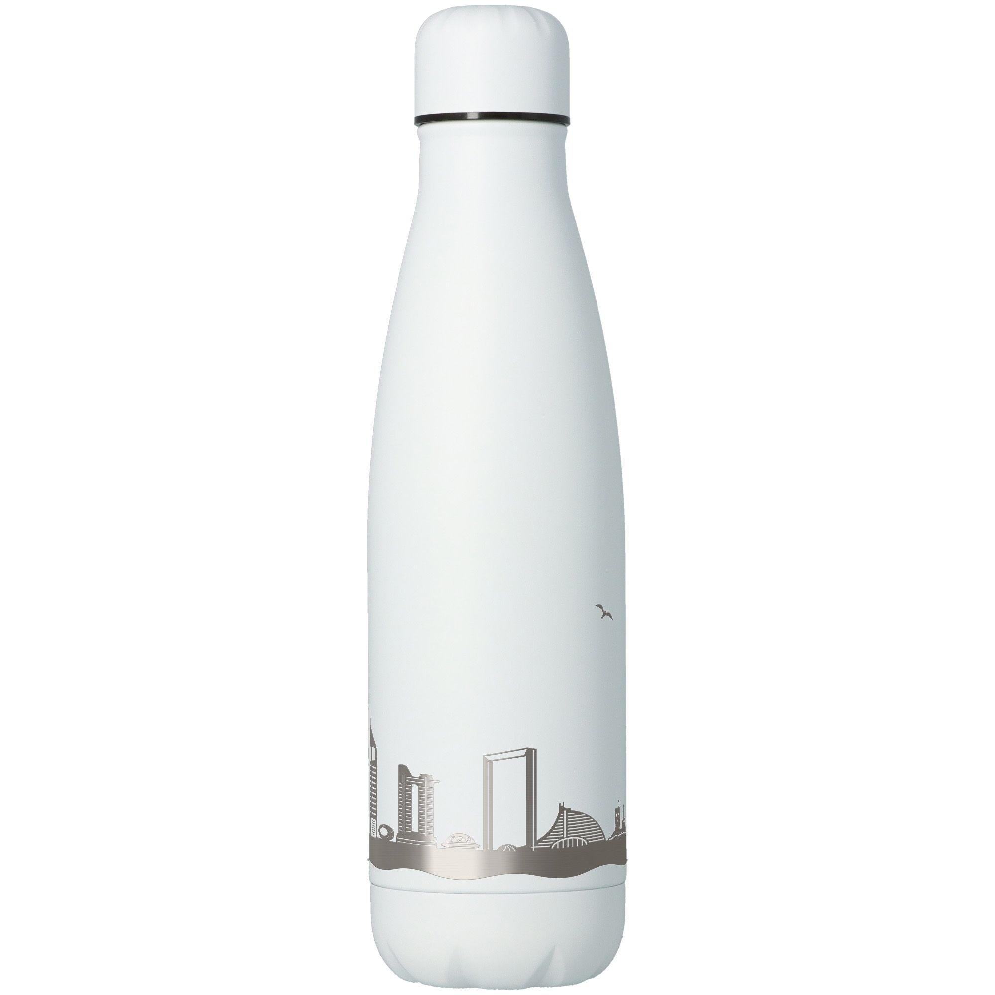 Trinkflasche Skyline Dubai Weiß 500ml Flasche, Wasserflasche