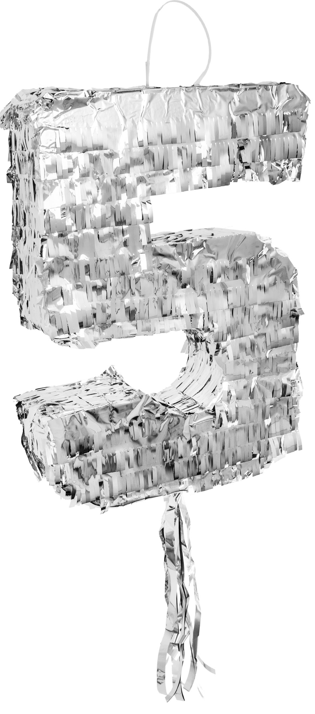 Pinata Zahl "5", Silber Pinata Zahl "5", Silber