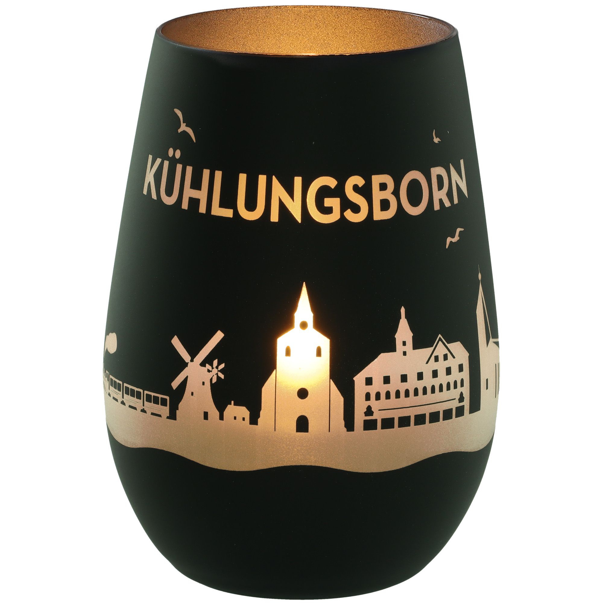 Windlicht Skyline Kühlungsborn Schwarz/Silber Windlicht Skyline Kühlungsborn Schwarz/Silber