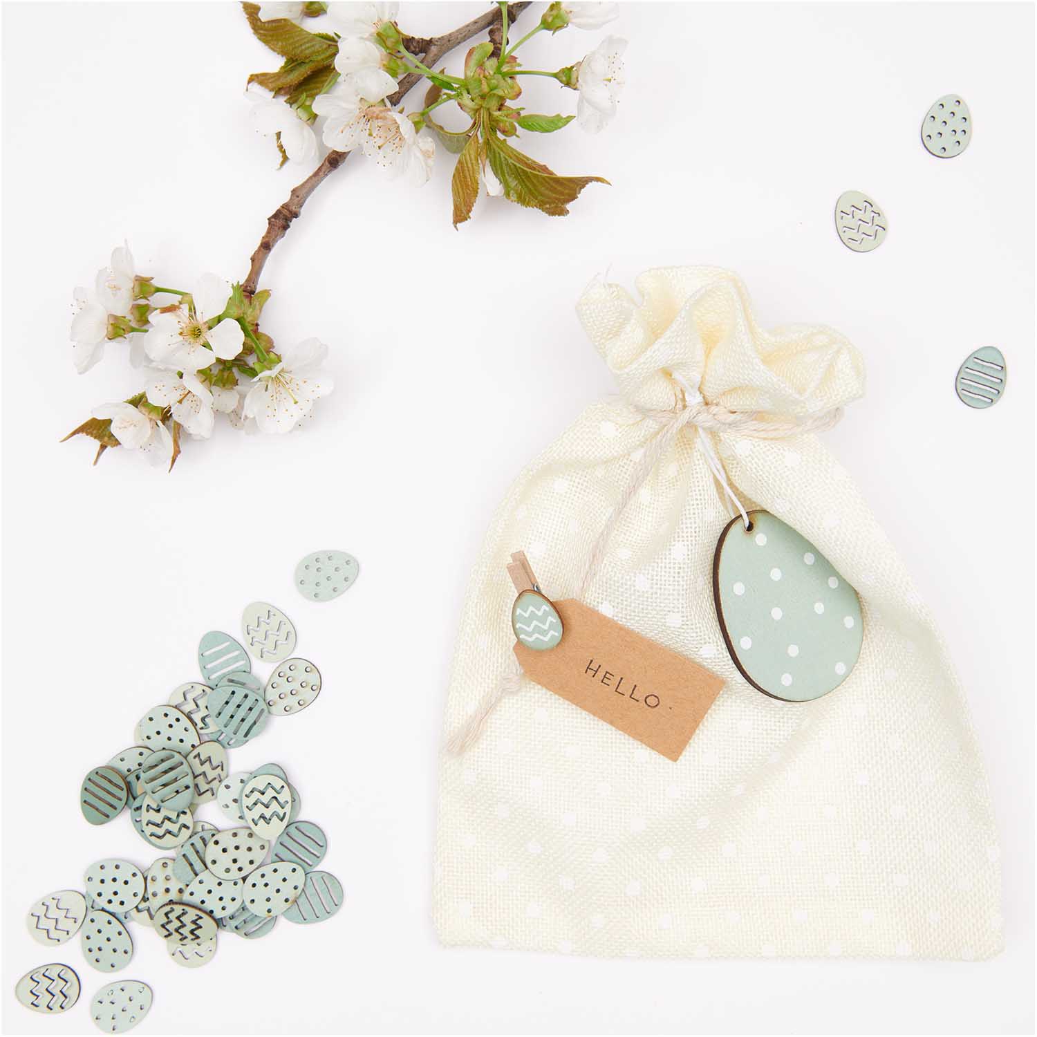 8 Dekoklammern "Osterei", Mint 8 Dekoklammern "Osterei", Mint