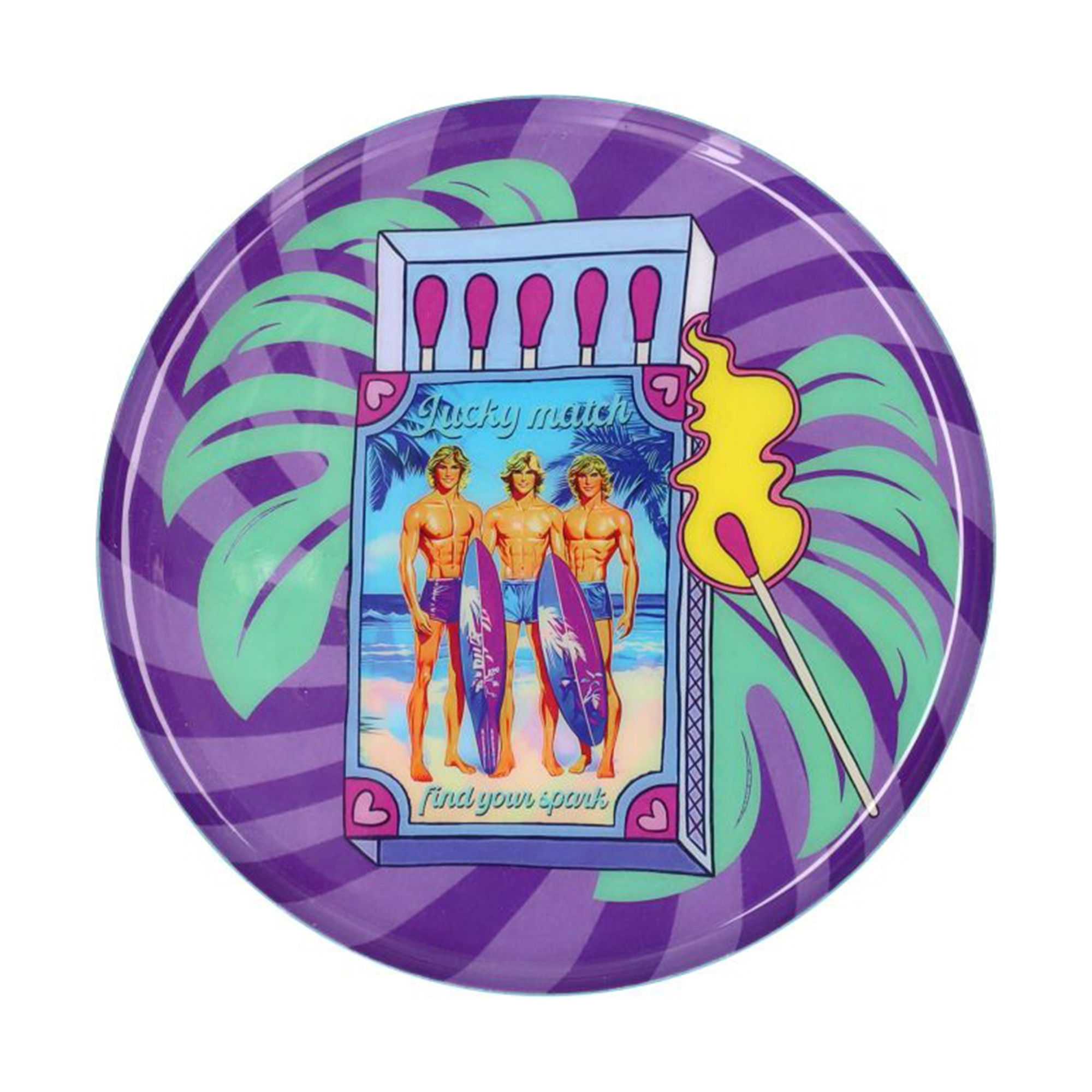 Dekotablett "Lucky Match", Rund Lila - S Person, Spielzeug, Frisbee