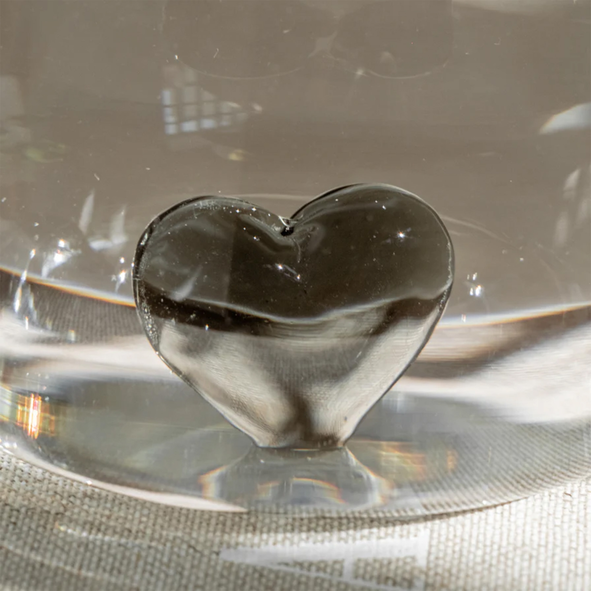 Eulenschnitt - Trinkglas "Herz" Schwarz Eulenschnitt - Trinkglas "Herz" Schwarz