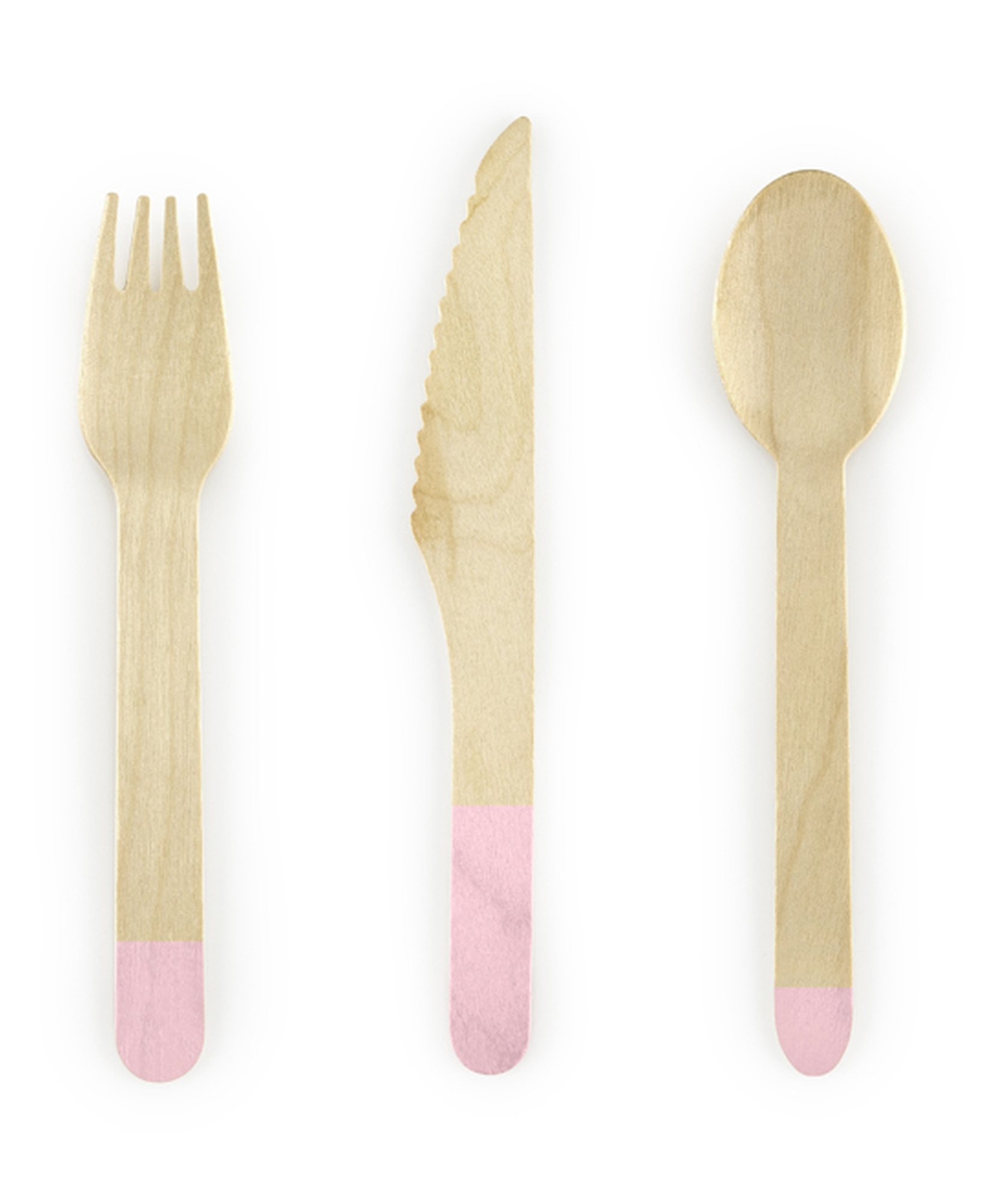 Kaktus - 6 Sets - Holzbesteck - Rosa Kaktus - 6 Sets - Holzbesteck - Rosa
