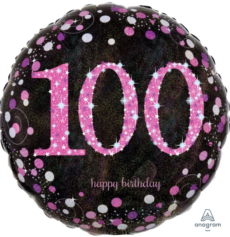 Folienballon Pink Celebration "100" 43cm